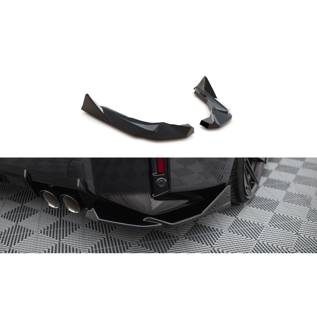 Maxton Design boční difuzory pod zadní nárazník ver.2 pro BMW M2 G87, černý lesklý plast ABS