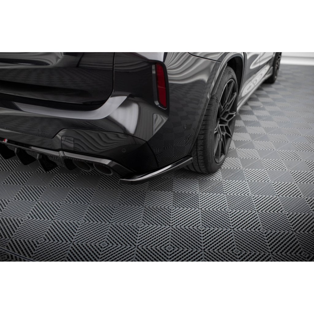 Maxton Design boční difuzory pod zadní nárazník ver.2 pro BMW X3 M F97 Facelift, černý lesklý plast ABS