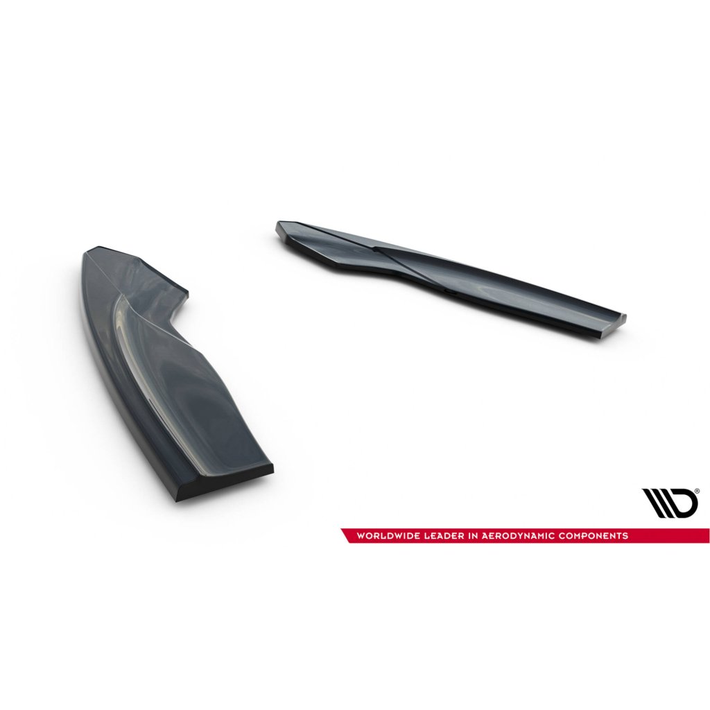 Maxton Design boční difuzory pod zadní nárazník ver.2 pro Ford Focus ST Mk2 Facelift, černý lesklý plast ABS