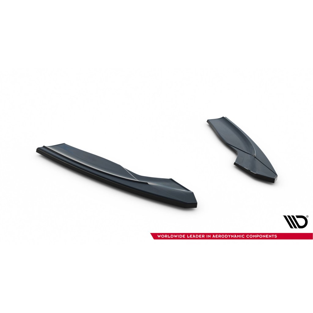 Maxton Design boční difuzory pod zadní nárazník ver.2 pro Ford Focus ST Mk2 Facelift, černý lesklý plast ABS
