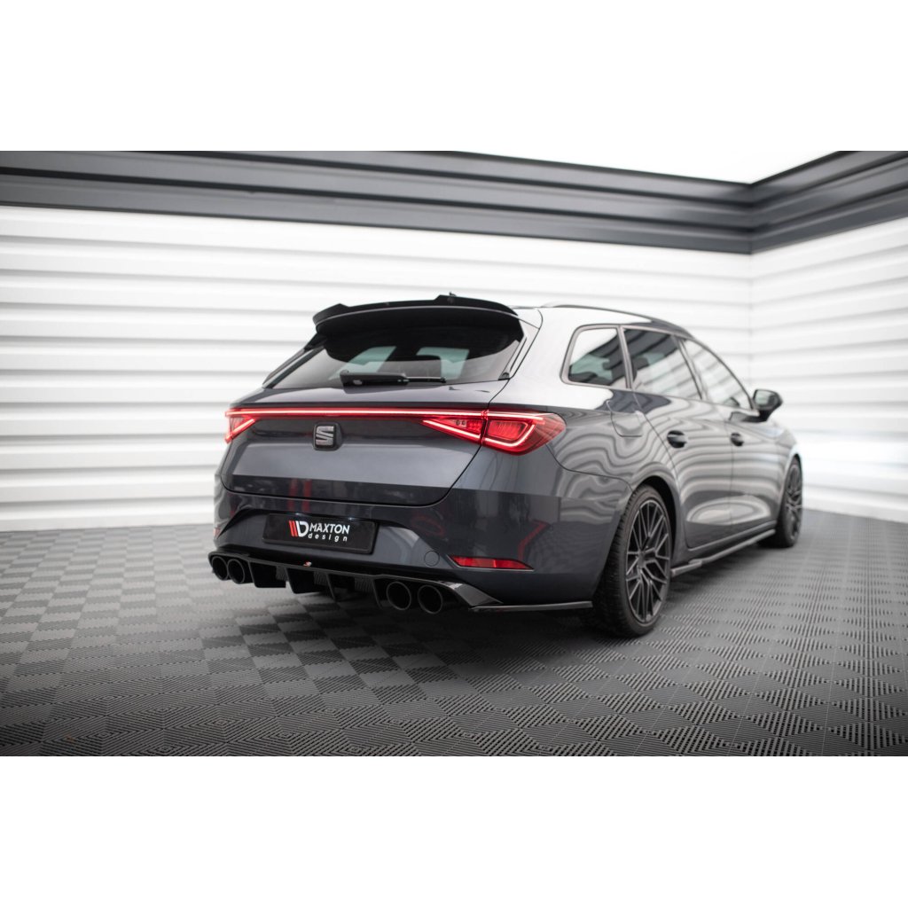 Maxton Design boční difuzory pod zadní nárazník ver.2 pro Seat Leon ST FR Mk4, černý lesklý plast ABS