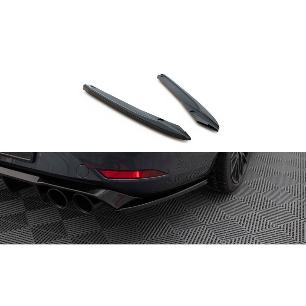 Maxton Design boční difuzory pod zadní nárazník ver.2 pro Seat Leon ST FR Mk4, černý lesklý plast ABS