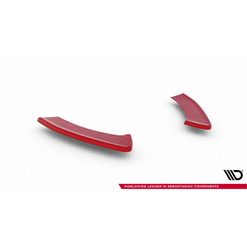 Maxton Design boční difuzory pod zadní nárazník ver.2 pro Volkswagen Golf GTI Mk7 Facelift, červený lesklý plast ABS