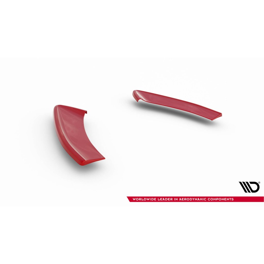 Maxton Design boční difuzory pod zadní nárazník ver.2 pro Volkswagen Golf GTI Mk7 Facelift, červený lesklý plast ABS
