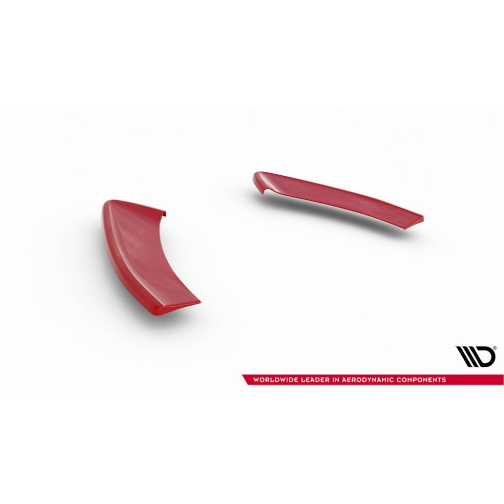 Maxton Design boční difuzory pod zadní nárazník ver.2 pro Volkswagen Golf GTI Mk7 Facelift, červený lesklý plast ABS