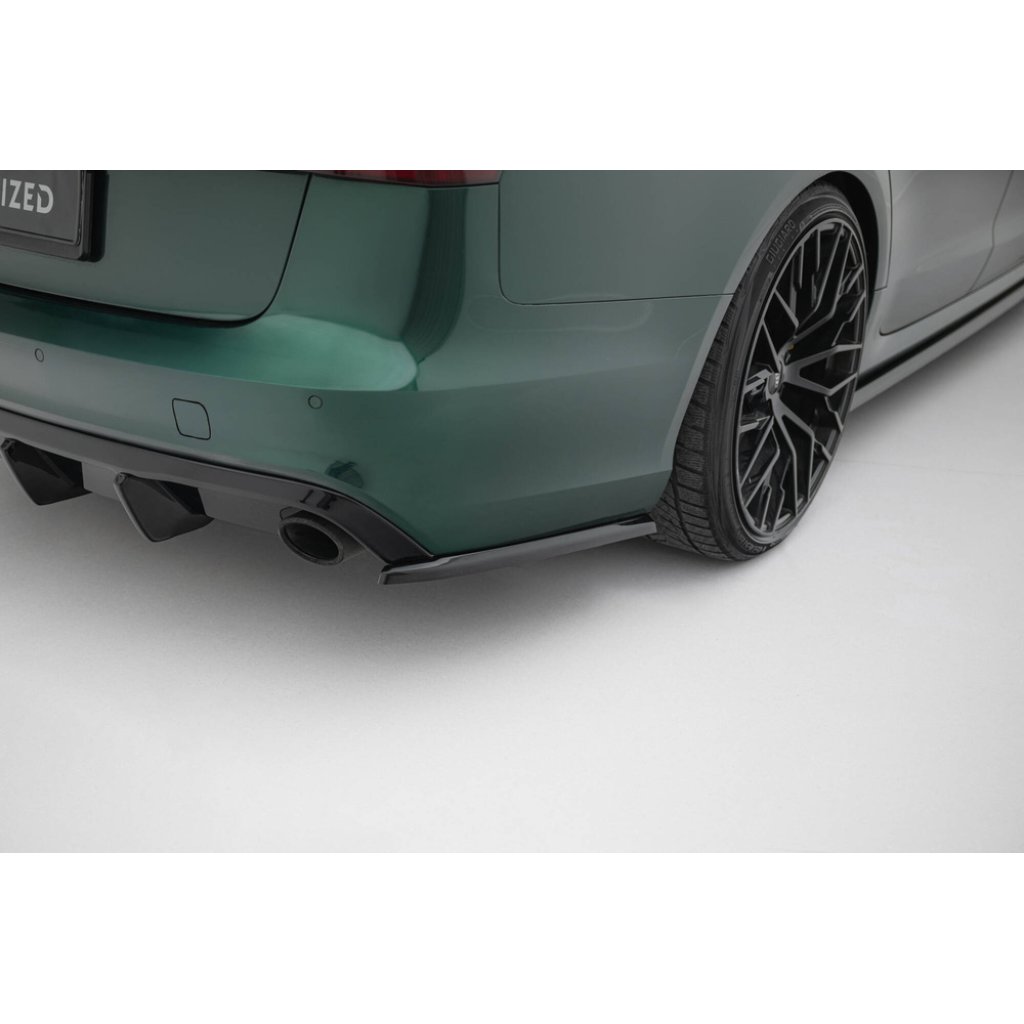 Maxton Design boční difuzory pod zadní nárazník ver.3 pro Audi A6 C7, černý lesklý plast ABS, S-Line Avant