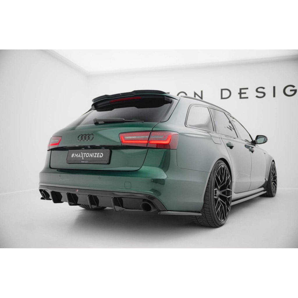 Maxton Design boční difuzory pod zadní nárazník ver.3 pro Audi A6 C7, černý lesklý plast ABS, S-Line Avant