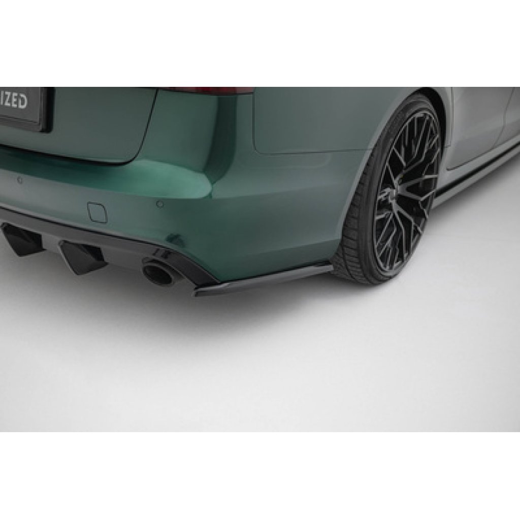 Maxton Design boční difuzory pod zadní nárazník ver.3 pro Audi A6 C7, černý lesklý plast ABS, S-Line Avant