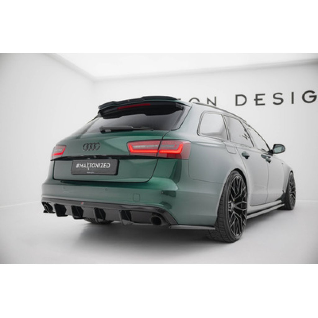 Maxton Design boční difuzory pod zadní nárazník ver.3 pro Audi A6 C7, černý lesklý plast ABS, S-Line Avant