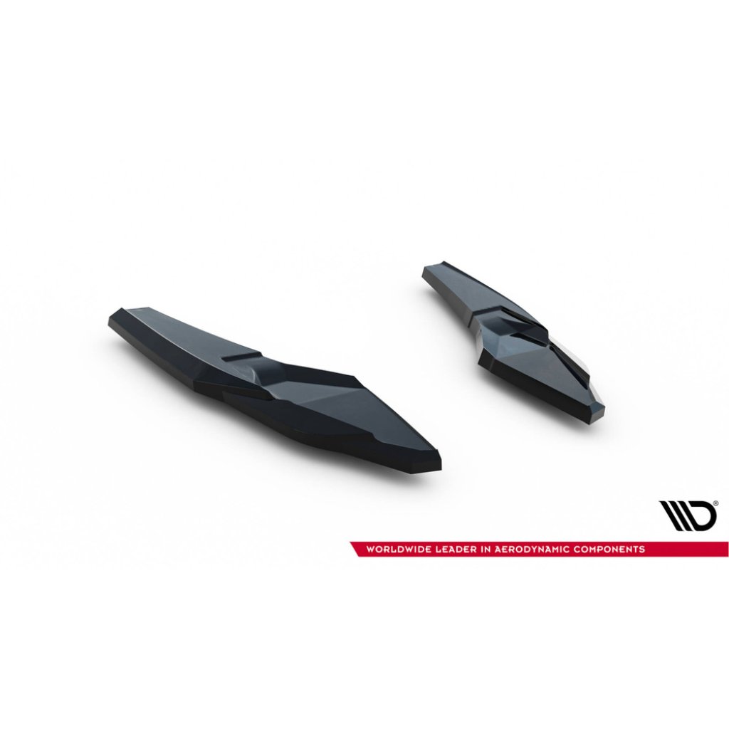 Maxton Design boční difuzory pod zadní nárazník ver.3 pro Audi S3 8Y Facelift, černý lesklý plast ABS