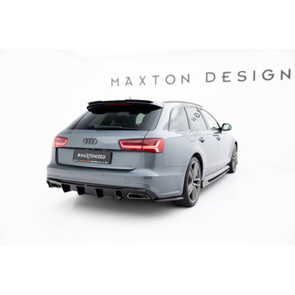Maxton Design boční difuzory pod zadní nárazník ver.3 pro Audi S6 C7 FL, černý lesklý plast ABS, Sedan / Avant