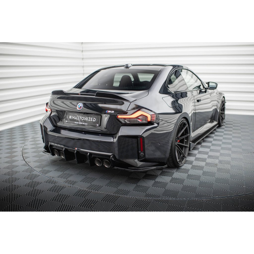 Maxton Design boční difuzory pod zadní nárazník ver.3 pro BMW M2 G87, černý lesklý plast ABS