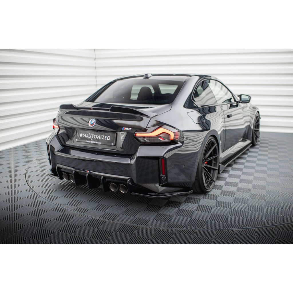 Maxton Design boční difuzory pod zadní nárazník ver.3 pro BMW M2 G87, černý lesklý plast ABS