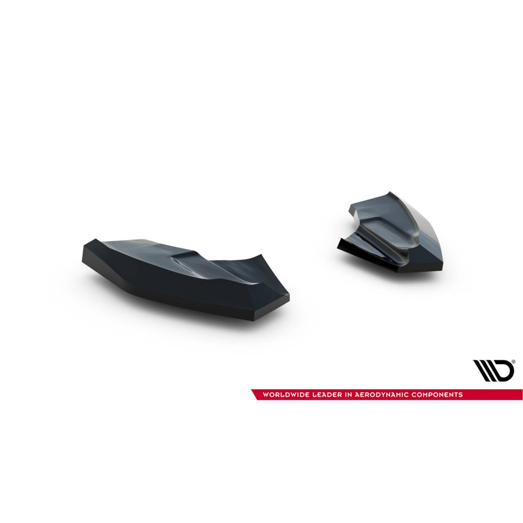 Maxton Design boční difuzory pod zadní nárazník ver.3 pro Ford Fiesta ST Mk7 Facelift, černý lesklý plast ABS