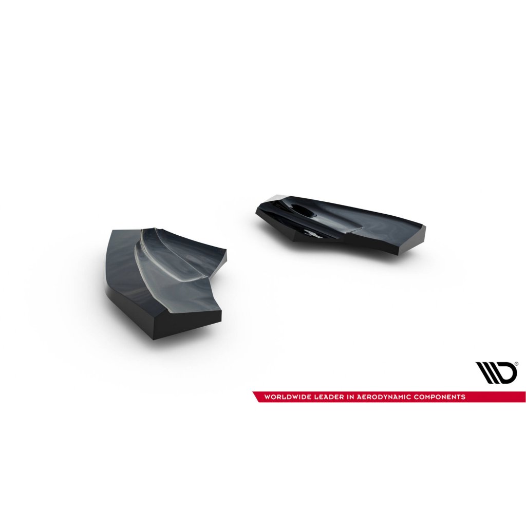 Maxton Design boční difuzory pod zadní nárazník ver.3 pro Ford Fiesta ST Mk7 Facelift, černý lesklý plast ABS