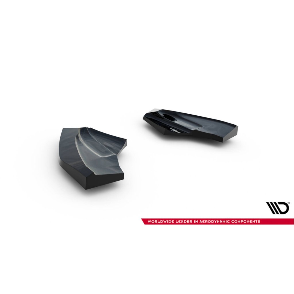 Maxton Design boční difuzory pod zadní nárazník ver.3 pro Ford Fiesta ST Mk7 Facelift, černý lesklý plast ABS