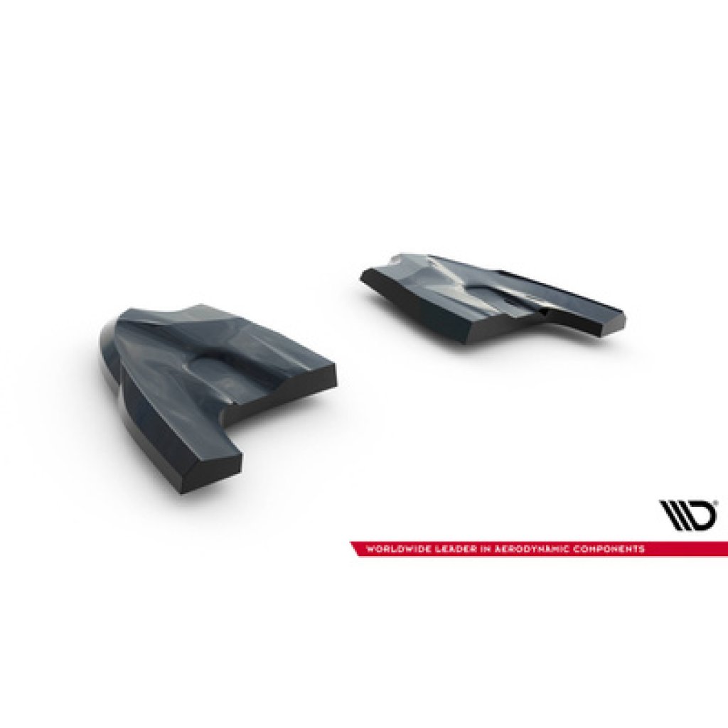 Maxton Design boční difuzory pod zadní nárazník ver.3 pro Volkswagen Golf GTI Mk8 Facelift, černý lesklý plast ABS, Clubsport