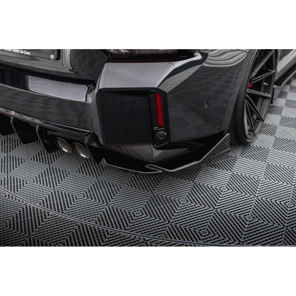 Maxton Design boční difuzory pod zadní nárazník ver.4 pro BMW M2 G87, černý lesklý plast ABS