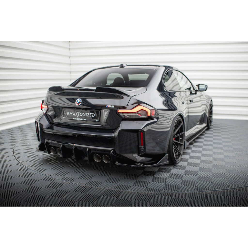 Maxton Design boční difuzory pod zadní nárazník ver.4 pro BMW M2 G87, černý lesklý plast ABS