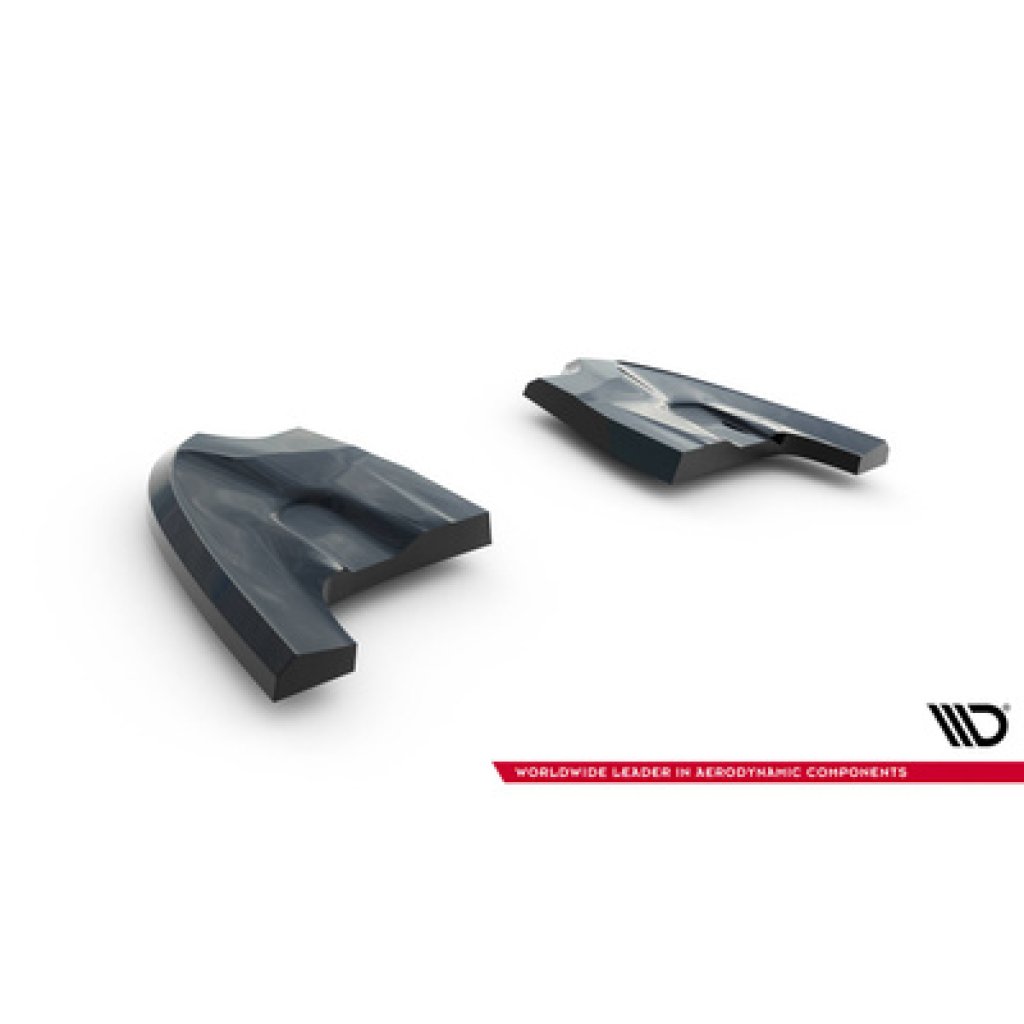 Maxton Design boční difuzory pod zadní nárazník ver.4 pro Volkswagen Golf GTI Mk8 Facelift, černý lesklý plast ABS, Clubsport