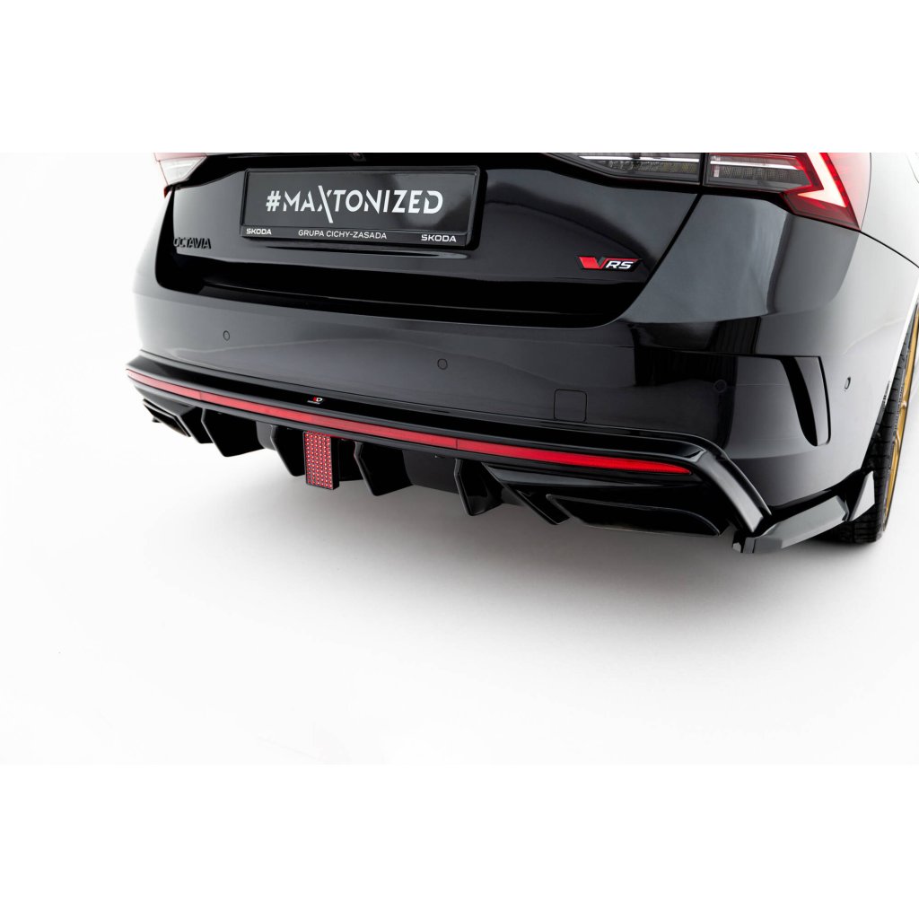 Maxton Design brzdové světlo pro Škoda Octavia RS Mk4, černý lesklý plast ABS