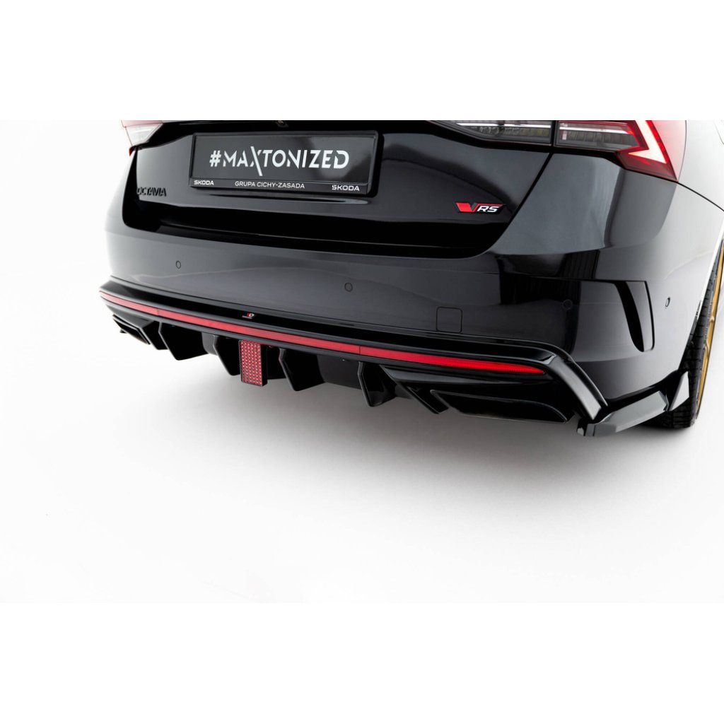 Maxton Design brzdové světlo pro Škoda Octavia RS Mk4, černý lesklý plast ABS