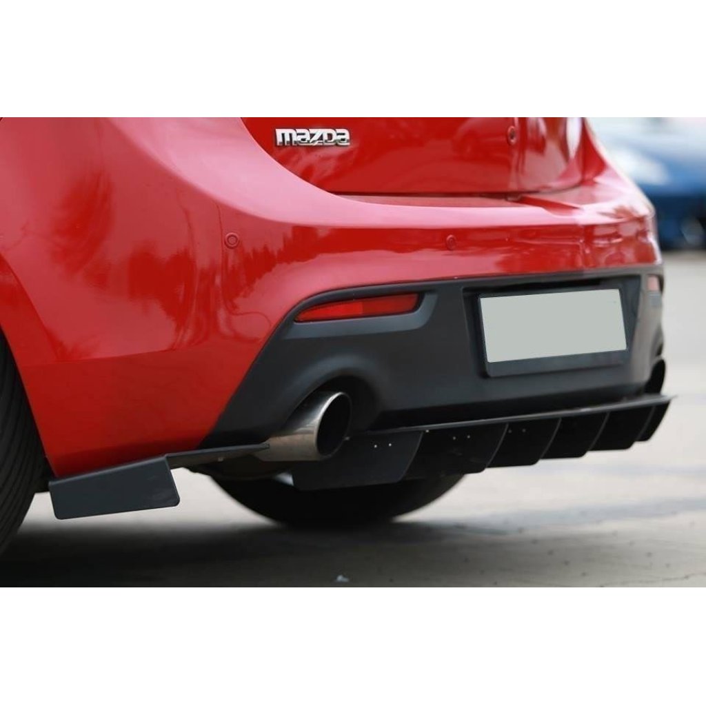 Maxton Design difuzor zadního nárazníku pro Mazda 3 Mk2 MPS, plast ABS bez povrchové úpravy