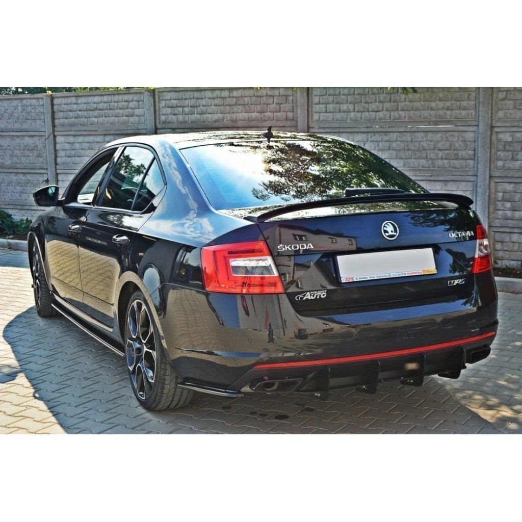Maxton Design difuzor zadního nárazníku pro Škoda Octavia RS Mk3, plast ABS bez povrchové úpravy