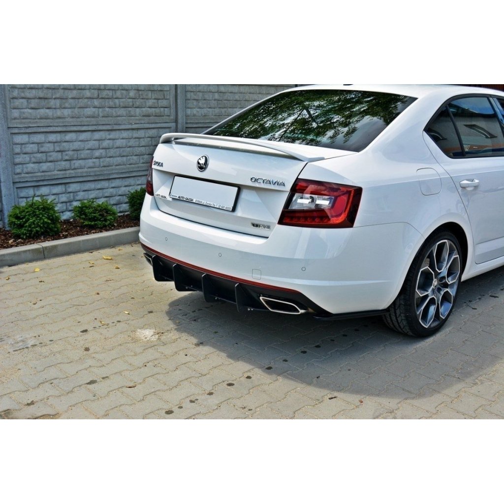 Maxton Design difuzor zadního nárazníku pro Škoda Octavia RS Mk3, plast ABS bez povrchové úpravy