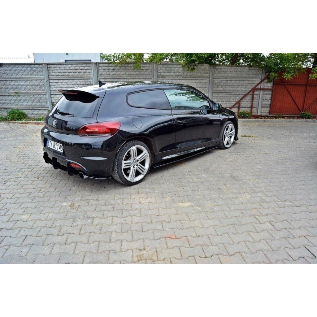 Maxton Design difuzor zadního nárazníku s bočními nástavci pro Volkswagen Scirocco R Mk3, plast ABS bez povrchové úpravy