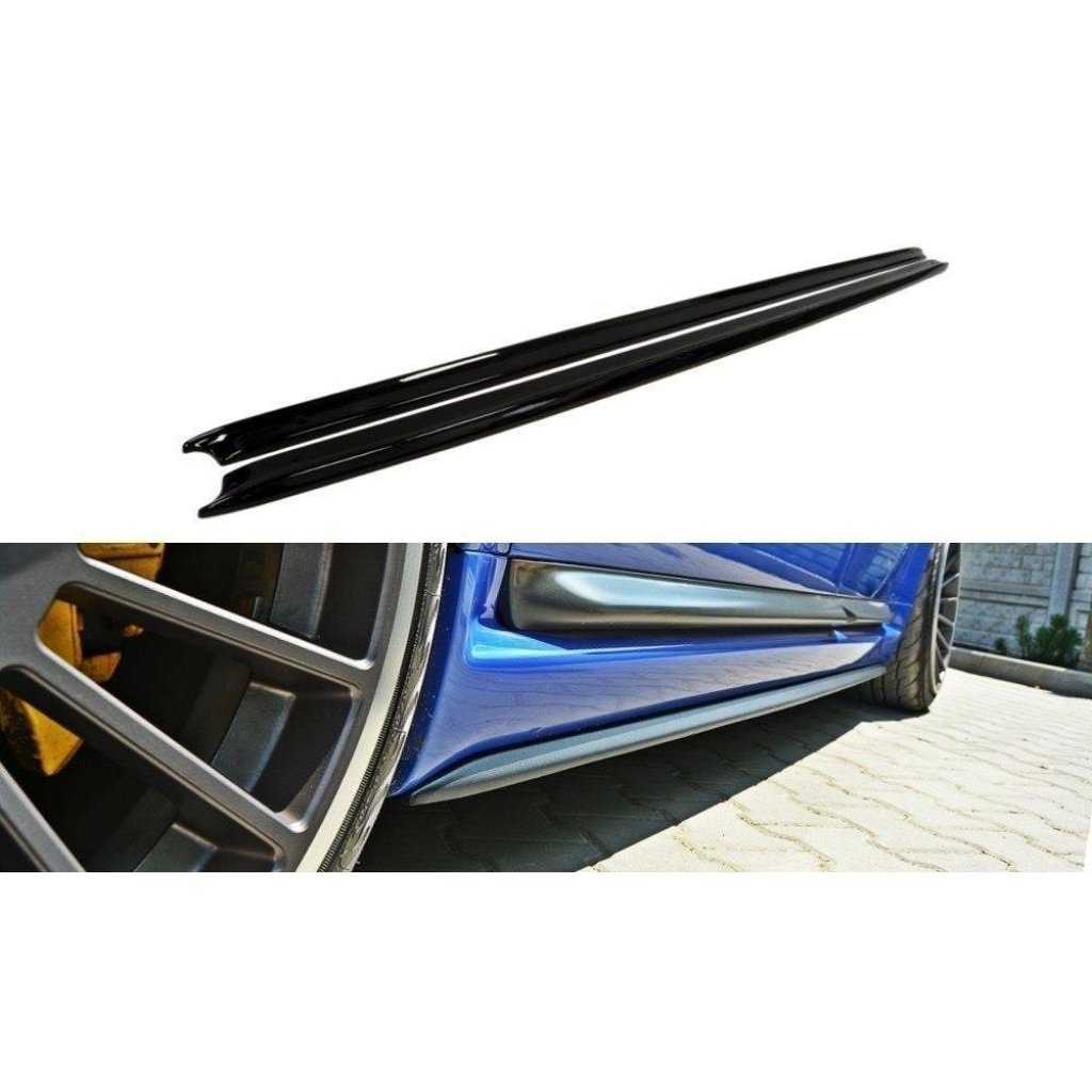 Maxton Design difuzory pod boční prahy pro Audi RS6 C5, černý lesklý plast ABS