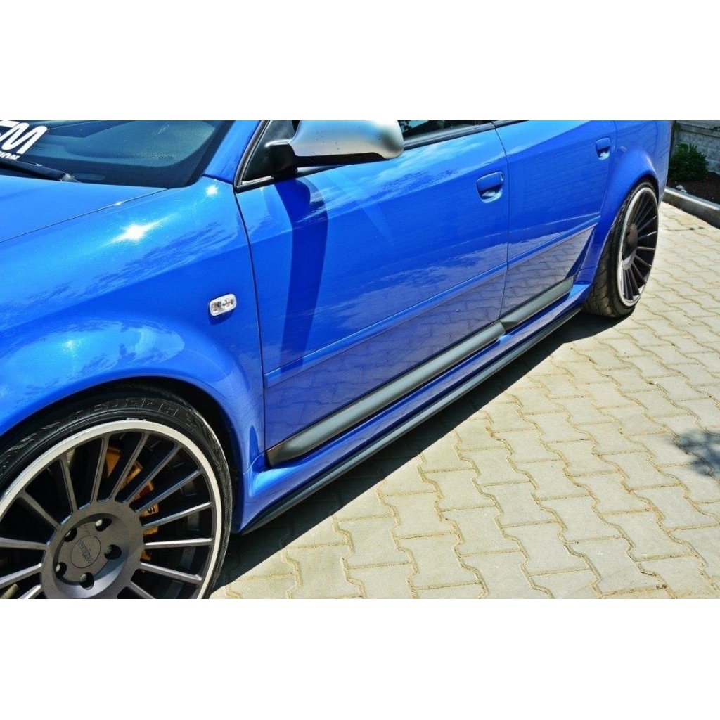 Maxton Design difuzory pod boční prahy pro Audi RS6 C5, černý lesklý plast ABS
