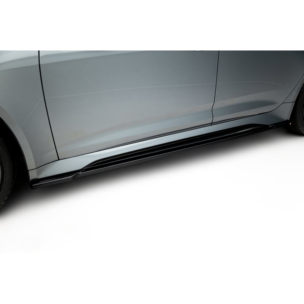Maxton Design difuzory pod boční prahy pro Audi RS6 C8, černý lesklý plast ABS