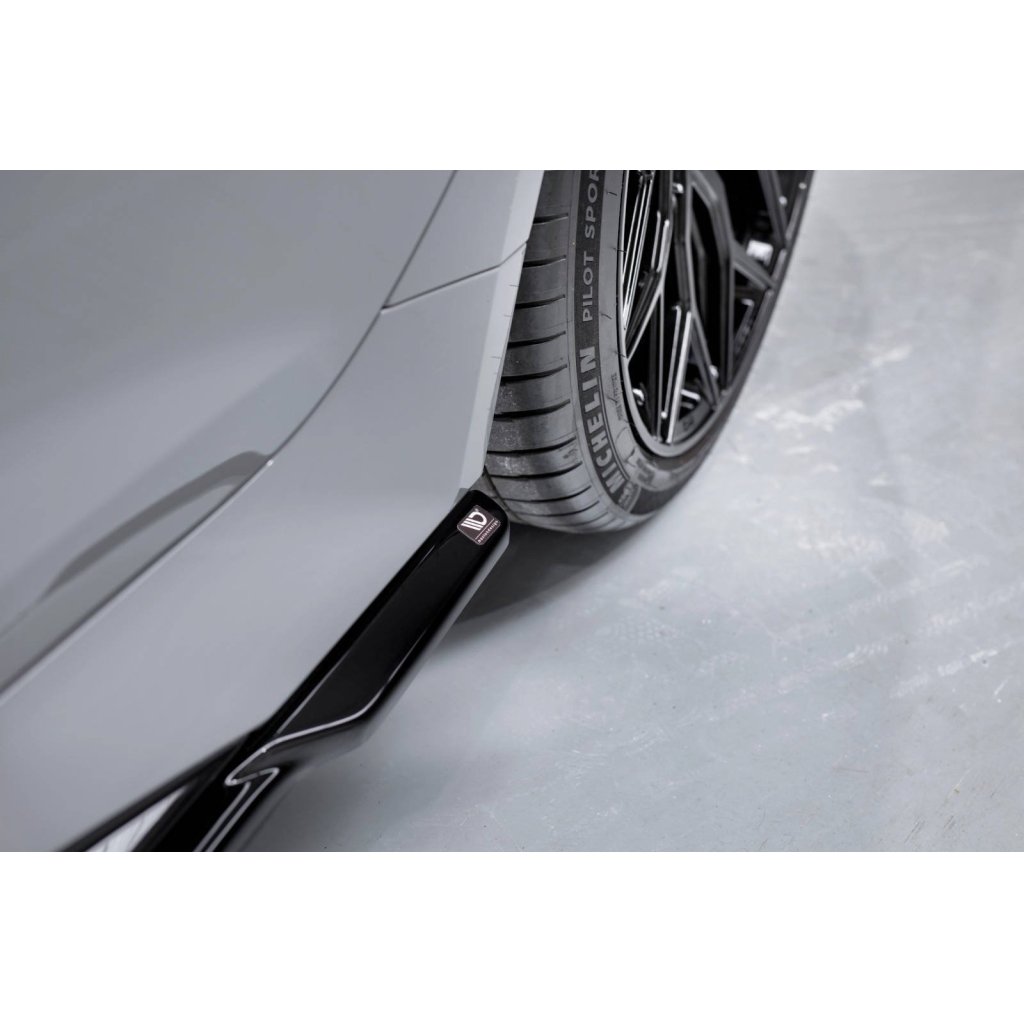 Maxton Design difuzory pod boční prahy pro Audi RS6 C8, černý lesklý plast ABS