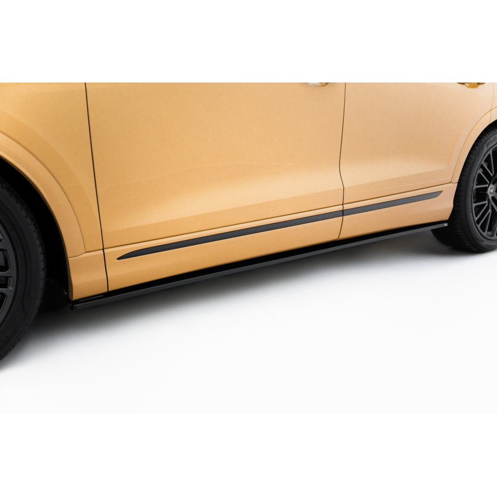 Maxton Design difuzory pod boční prahy pro Audi SQ8 Mk 1, Mk 1 FL, černý lesklý plast ABS