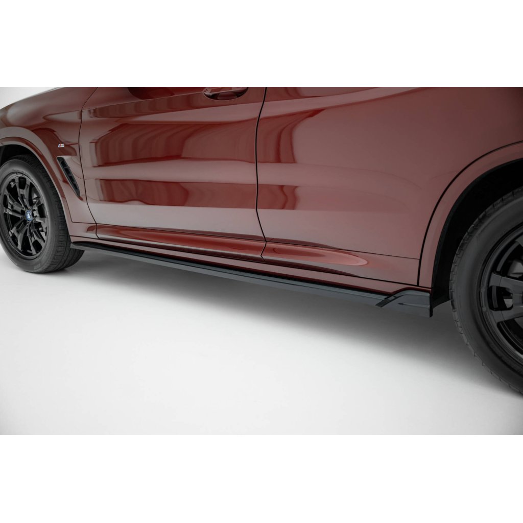 Maxton Design difuzory pod boční prahy pro BMW iX3 G08 Facelift, černý lesklý plast ABS