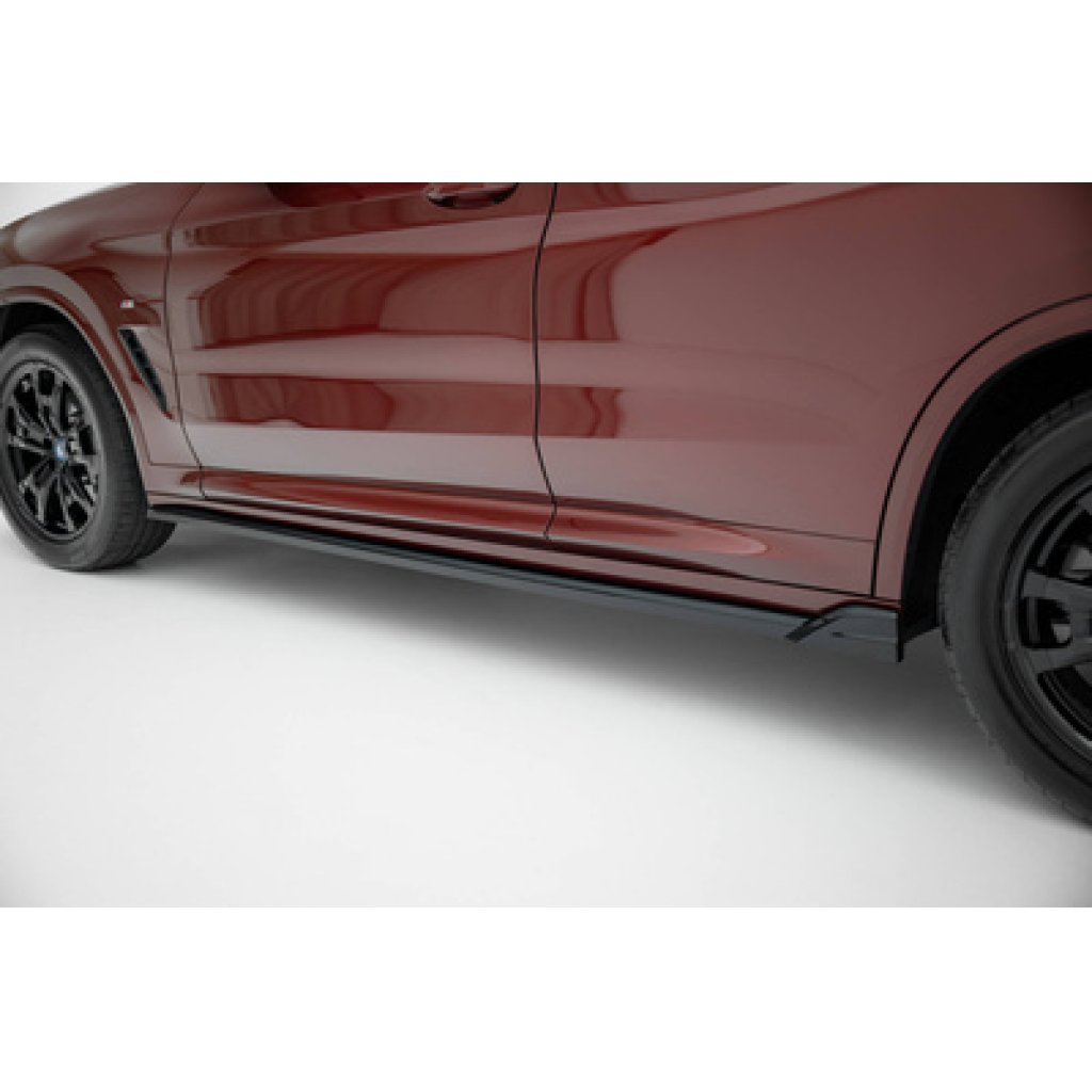 Maxton Design difuzory pod boční prahy pro BMW iX3 G08 Facelift, černý lesklý plast ABS