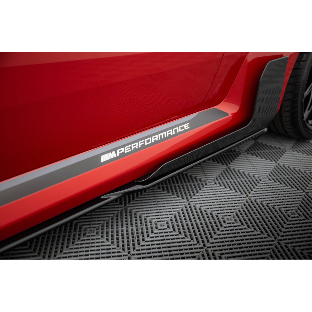 Maxton Design difuzory pod boční prahy pro BMW M2 G87, černý lesklý plast ABS, M-Performance