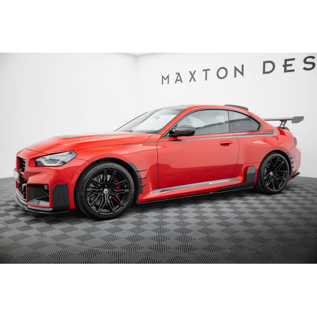 Maxton Design difuzory pod boční prahy pro BMW M2 G87, černý lesklý plast ABS, M-Performance