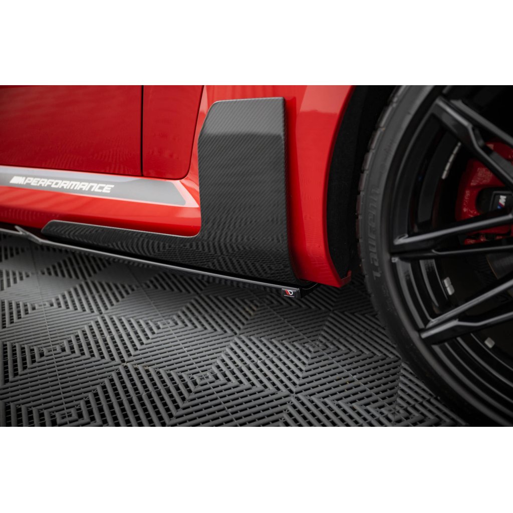 Maxton Design difuzory pod boční prahy pro BMW M2 G87, černý lesklý plast ABS, M-Performance