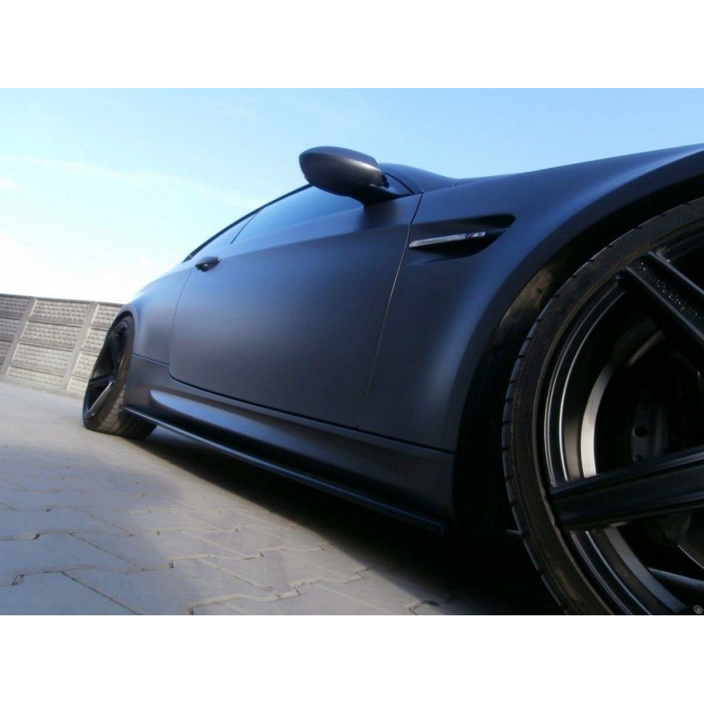 Maxton Design difuzory pod boční prahy pro BMW M3 E92, černý lesklý plast ABS
