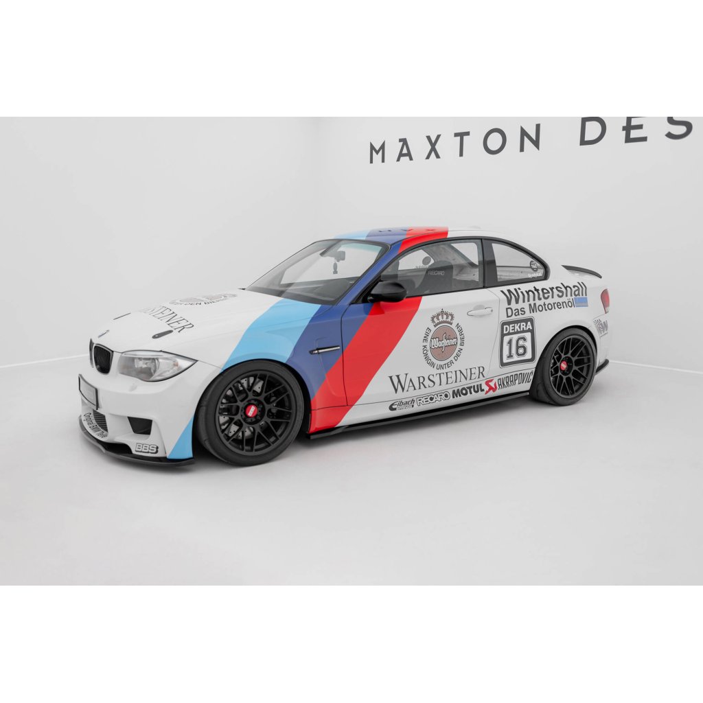 Maxton Design difuzory pod boční prahy pro BMW řada 1 E82, černý lesklý plast ABS, M Coupe