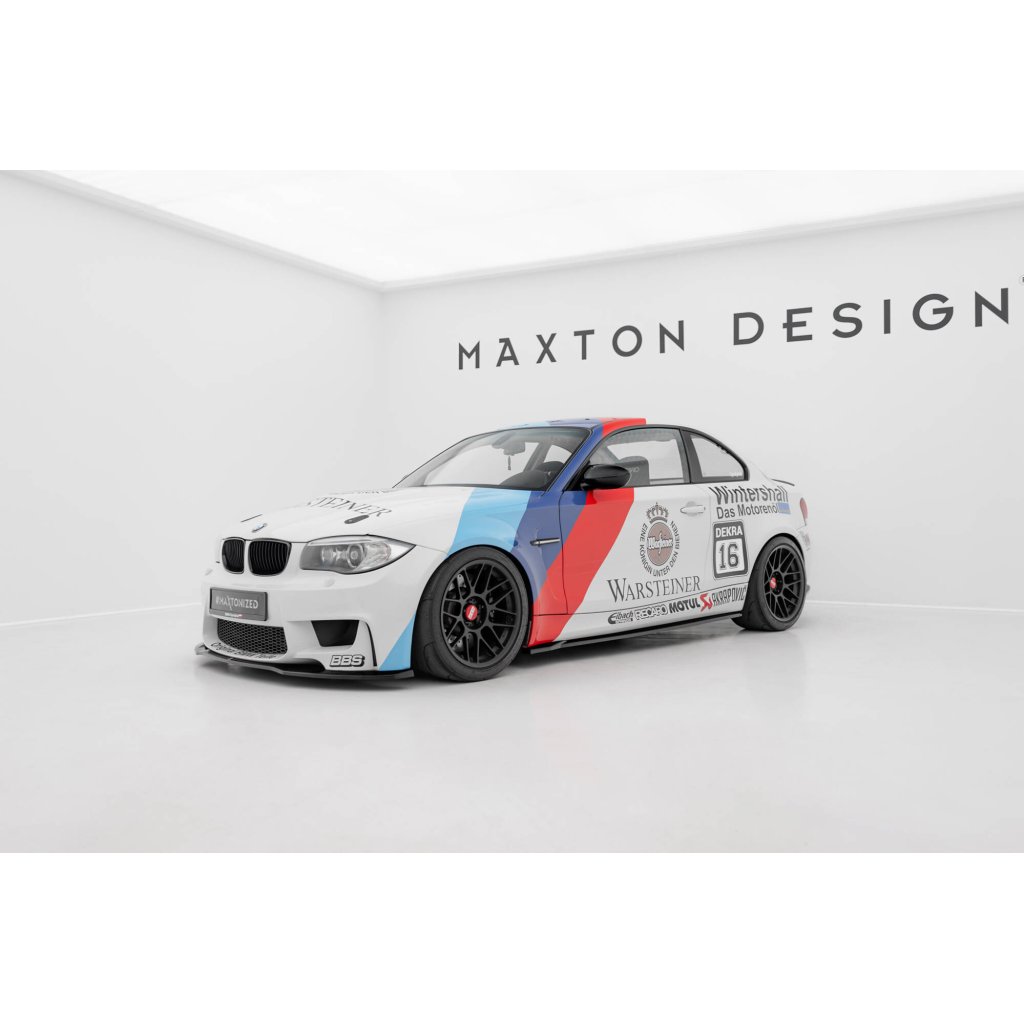 Maxton Design difuzory pod boční prahy pro BMW řada 1 E82, černý lesklý plast ABS, M Coupe