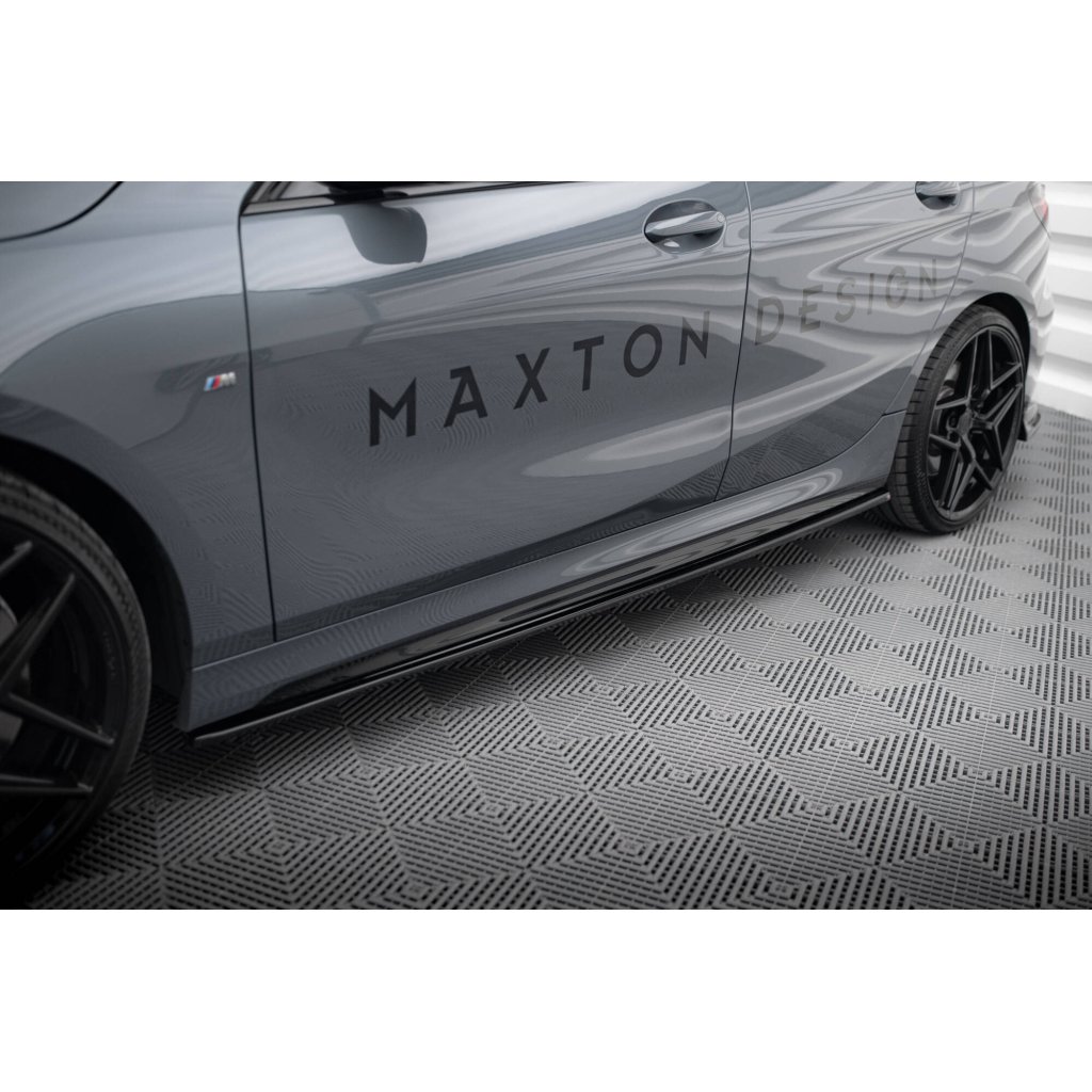 Maxton Design difuzory pod boční prahy pro BMW řada 1 F40, černý lesklý plast ABS, M-Pack