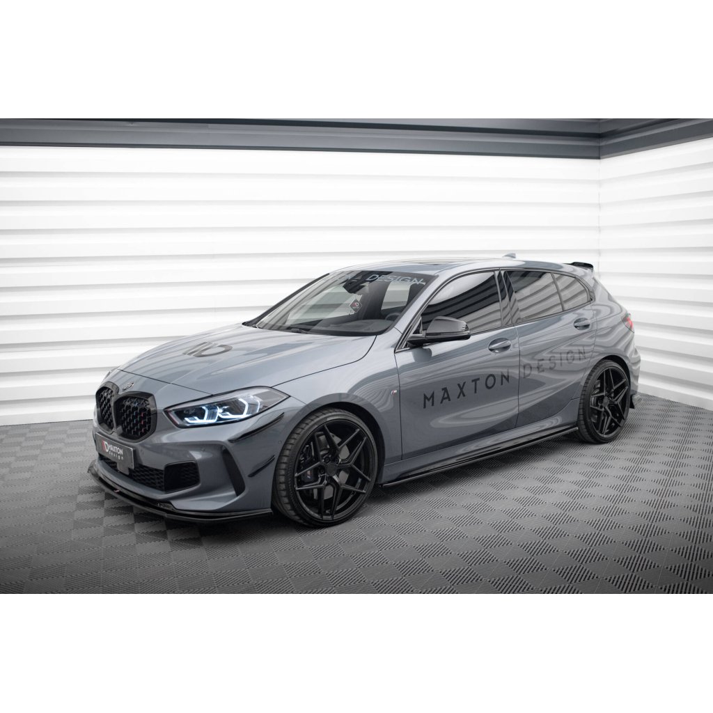 Maxton Design difuzory pod boční prahy pro BMW řada 1 F40, černý lesklý plast ABS, M-Pack