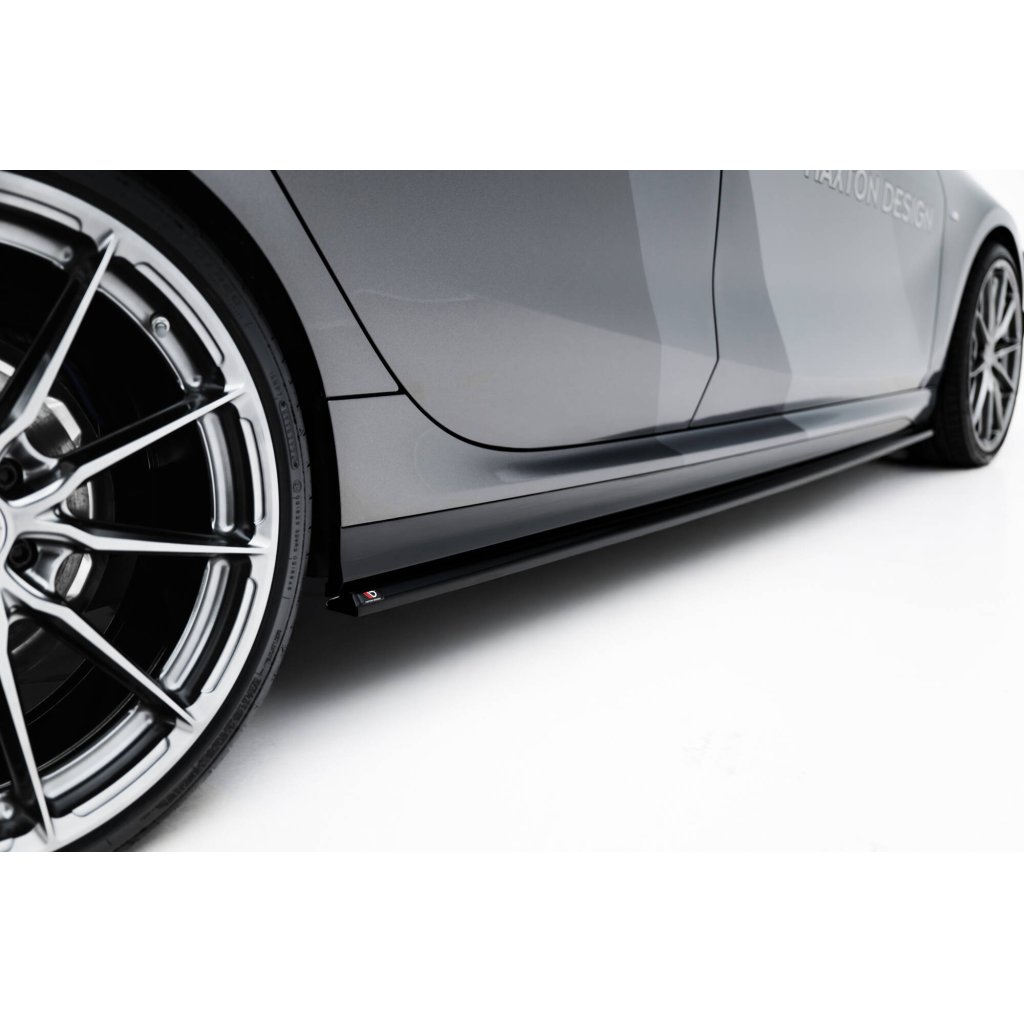 Maxton Design difuzory pod boční prahy pro BMW řada 1 F70, černý lesklý plast ABS, M-Pack / M135i