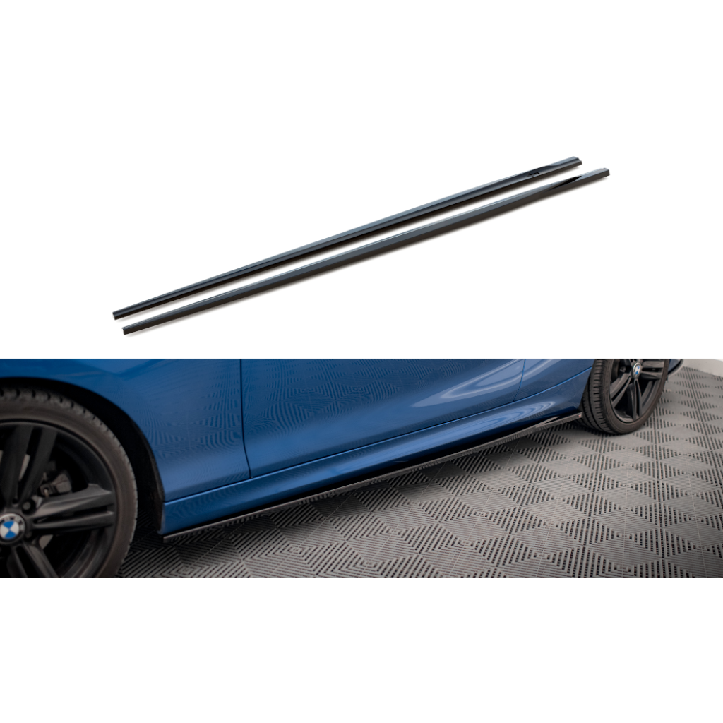 Maxton Design difuzory pod boční prahy pro BMW řada 2 F22, plast ABS bez povrchové úpravy, M-pack