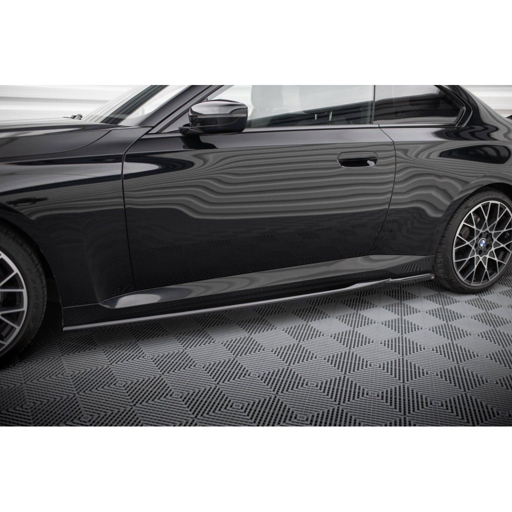 Maxton Design difuzory pod boční prahy pro BMW řada 2 G42 Standard, černý lesklý plast ABS