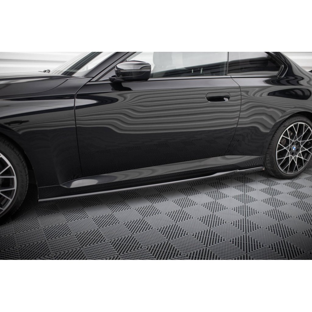 Maxton Design difuzory pod boční prahy pro BMW řada 2 G42 Standard, černý lesklý plast ABS