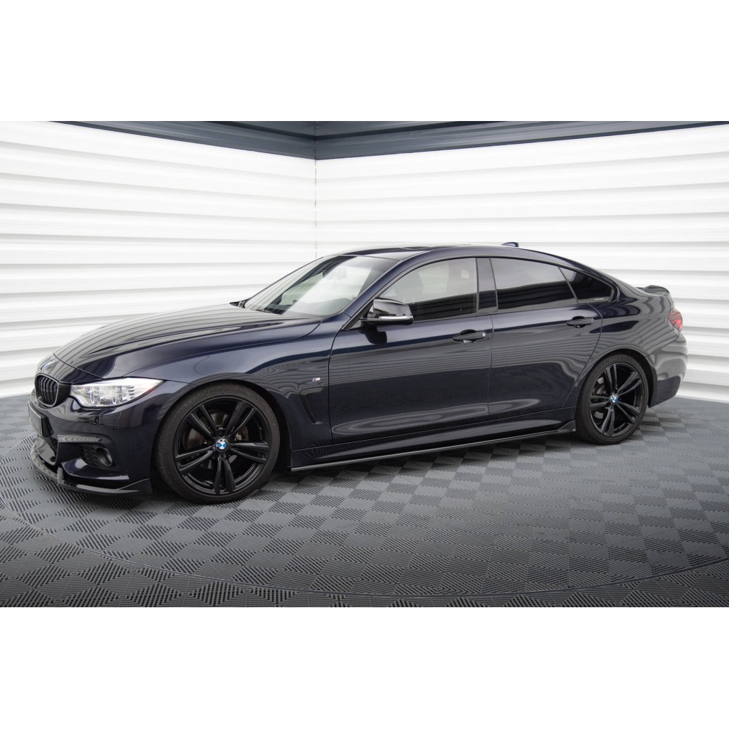 Maxton Design difuzory pod boční prahy pro BMW řada 4 F32, F33, F36, černý lesklý plast ABS, M-pack